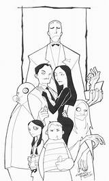 Addams Adams Morticia Mercredi Kidnotorious Sketchy Familia Stampare Famiglia Img03 Monster Gomez 아담스 Pugsley œuvres sketch template