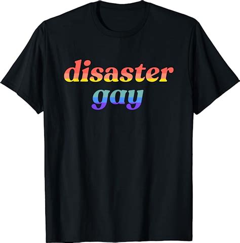 disaster gay funny lgbtq lesbian pride flag meme t shirt amazon de