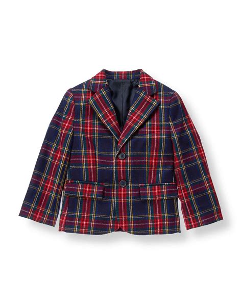 crimson tartan tartan suit blazer  janieandjack