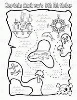 Treasure Coloring Chest Pages Pirate Printable Map Comments sketch template