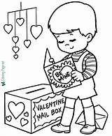 Coloring Valentine Pages Valentines Happy Kids Boy Card Cute Little Anniversary Color Printable Sheets Cards Holiday Disney Popular Son Printing sketch template
