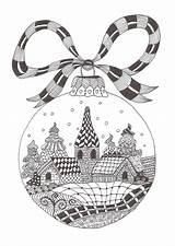 Christmas Zentangle Doodles Zentangles Coloring Doodle Pages Den Boer Mariska Made Cards Holiday Colouring Small Drawings Patterns Drawing sketch template