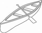 Canoe Coloring Pages Kayak Clip Outline sketch template