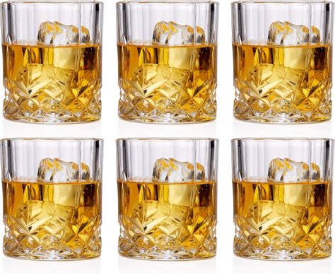bezrat lead  crystal double  fashioned whiskey glasses set