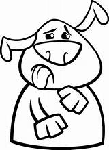 Yuck Cartoon Coloring Dog Face Vector Disgusted Premium Clipart Emoticon Vectors Save Illustrations sketch template