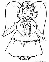 Coloring Angel Christmas Simple Library Clipart Adults Pages sketch template