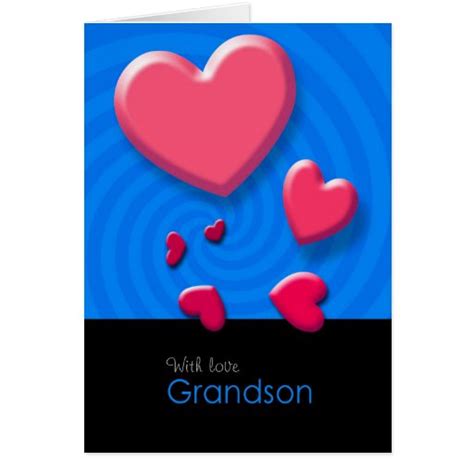 happy valentines day grandson greeting card zazzle