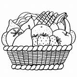 Panier Gratuit Corbeille Légumes Dessins Fois Imprimé Exotiques Jecolorie sketch template