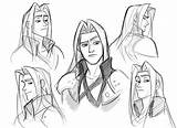 Sephiroth Animación Bocetos sketch template