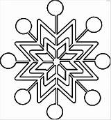 Coloring Snowflake Pages Printable Christmas Winter Easy Kids Top Simple Preschoolers sketch template
