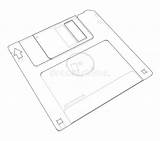 Disk Floppy Sketch Vector sketch template