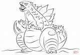 Godzilla Coloring Pages Cartoon Printable Rodan Drawing Print Getdrawings Popular Categories sketch template
