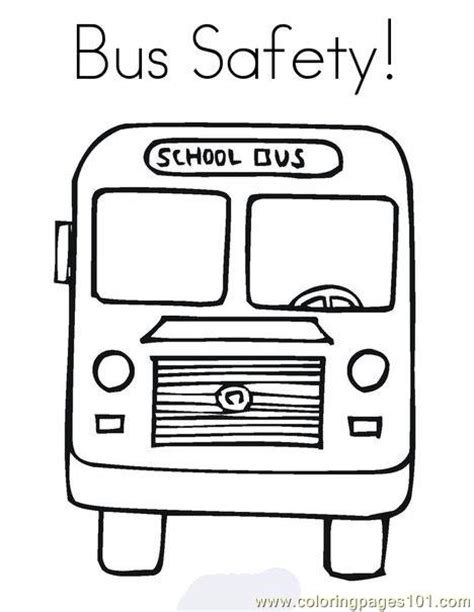 coloring pages bus safety education school  printable