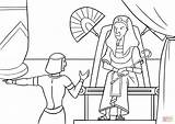 Moses Coloring Pharaoh Pages Bible Israelites Exodus Clipart Talks Clip Book Pharaohs Egypt Told Bush Burning Emoji Meet Color Praying sketch template