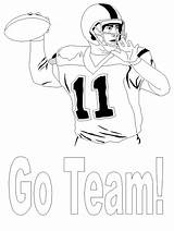 Coloring Football Pages Printable Kids Sports Jersey Players Falcons Team Go Football1 Atlanta Quarterback Clipart Sheet Cliparts Blank Drawing Library sketch template