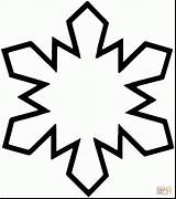 Snowflake Simple Clipart Clip Coloring Clipartmag Pages sketch template