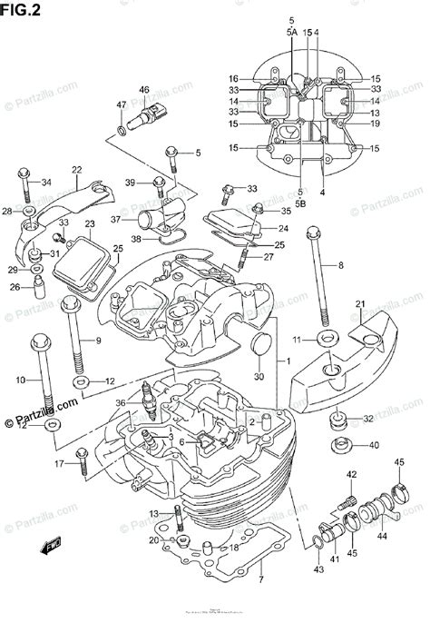 suzuki motorcycle  oem parts diagram  front cylinder head partzillacom