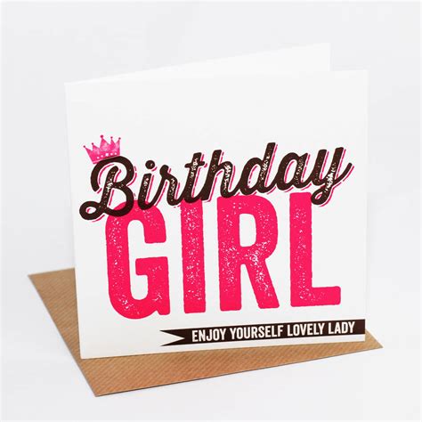 birthday girl card by allihopa