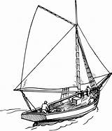Sailboat Drawing Boat Sail Ship Clipart Simple Line Openclipart Sailboats Vectors Animated Clipper Premium sketch template
