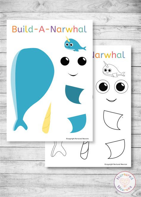 build  narwhal template awesome printable craft nurtured neurons