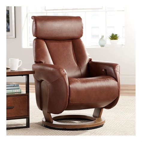augusta brown faux leather   modern recliner chair p lamps