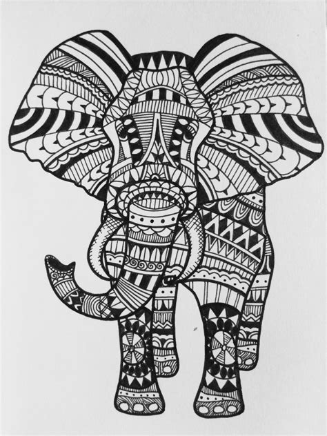 pattern elephant drawing  paintingvalleycom explore collection
