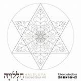 Coloring Jewish Star Passover Etsy Pages David sketch template