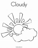 Cloudy Coloring Pages Clouds Clipart Sun Cloud Getdrawings Clip Twisty Noodle Library Getcolorings Vector Color Popular Colorings sketch template