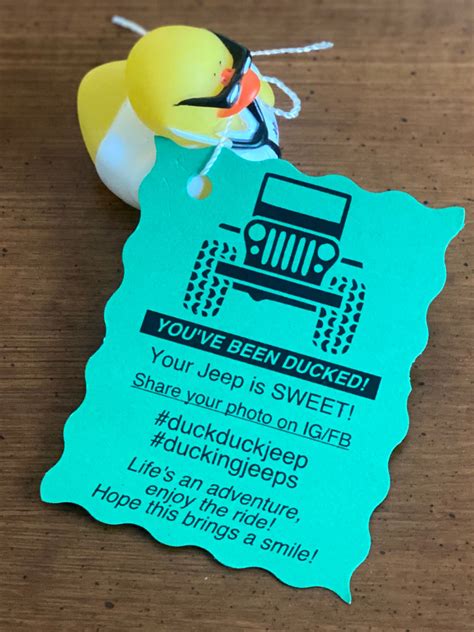jeep duck tags printable digital etsy