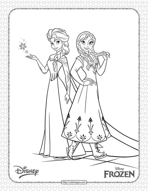 frozen elsa  anna coloring pages high quality  printable