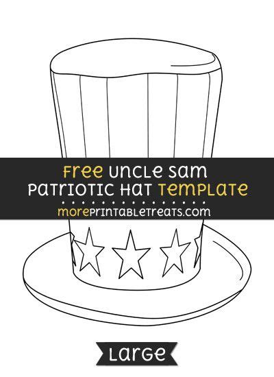 uncle sam patriotic hat template large patriotic hats hat