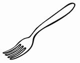 Spoon Fork Coloring Pages Template Cook Skewers Coloringcrew Cooks sketch template