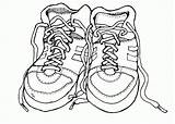 Shoes Coloring Shoe Pages Clipart Tennis Old Outline Nike Running Pair Printable Kids Gym Class Clip Drawing Dance Print Jordan sketch template