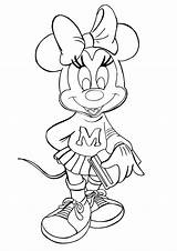Mouse Minnie Coloring Pages Disney Printable Kids sketch template
