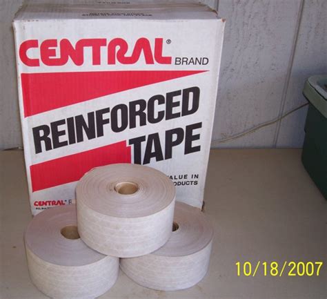 central reinforced shipping packing tape    white beige  rolls  grade
