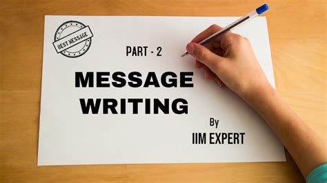 message writing format  sample  message part  youtube
