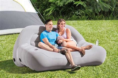 inflatable camping sofa double sofa bed sleeper  corner sectional