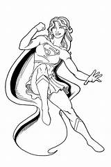 Coloring Pages Supergirl Kids Superhero Color Printable Print Choose Board Cartoon sketch template