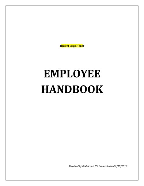 employee handbook templates examples template lab