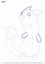 Step Furret Pokemon Draw Drawing Tutorials Drawingtutorials101 sketch template