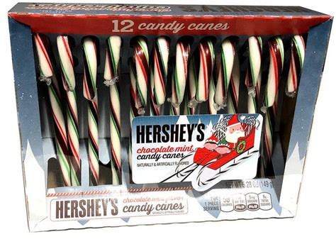 Hersheys Chocolate Mint Candy Canes 12 Count – Groovycandies