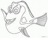 Dory Finding Nemo Coloring Drawing Pages Fish Disney Stencil Printable Draw Template Sketch Getdrawings Clipart Outline Drawings Characters Books Related sketch template