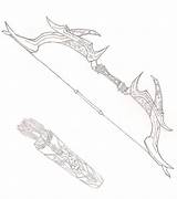 Bow Skyrim Daedric Deviantart Drawing Coloring Weapons Pages Swords Bows Choose Board Getdrawings sketch template