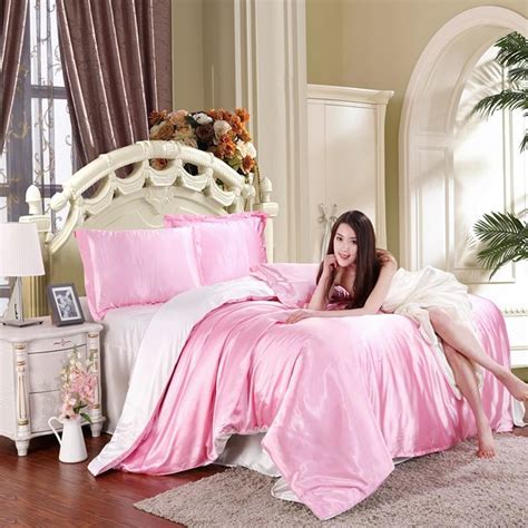 Imetated Silk Bedding Set Home Textile Bed Linen Set
