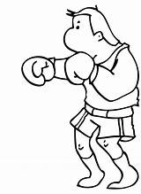 Coloring Clipart Boxing Rocky Boxer Balboa Pages Cliparts Cartoon Popular Clipground Library Coloringhome sketch template
