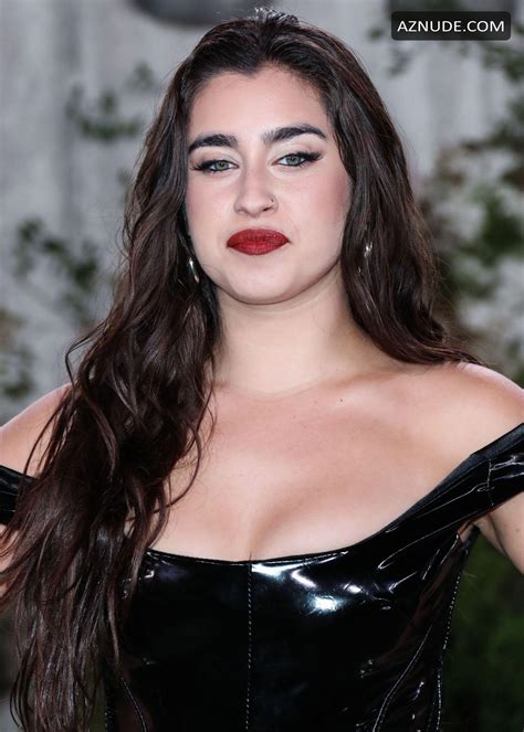 lauren jauregui sexy seen in a black latex outfit at the