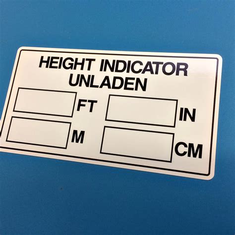 commercial vehicle cab height indicator