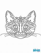 Mandala Coloring Pages Cat Mandalas Color Animal Cats Choose Board Stencil Hellokids Book sketch template
