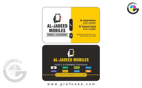 mobile shop business visiting card vector design