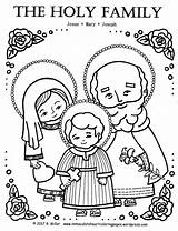 Holy Family Coloring Pages Kids Catholic Joseph Jesus Mary Feast Christmas Drawing Activities St Children Sheets Colouring Activity Saints Saint sketch template